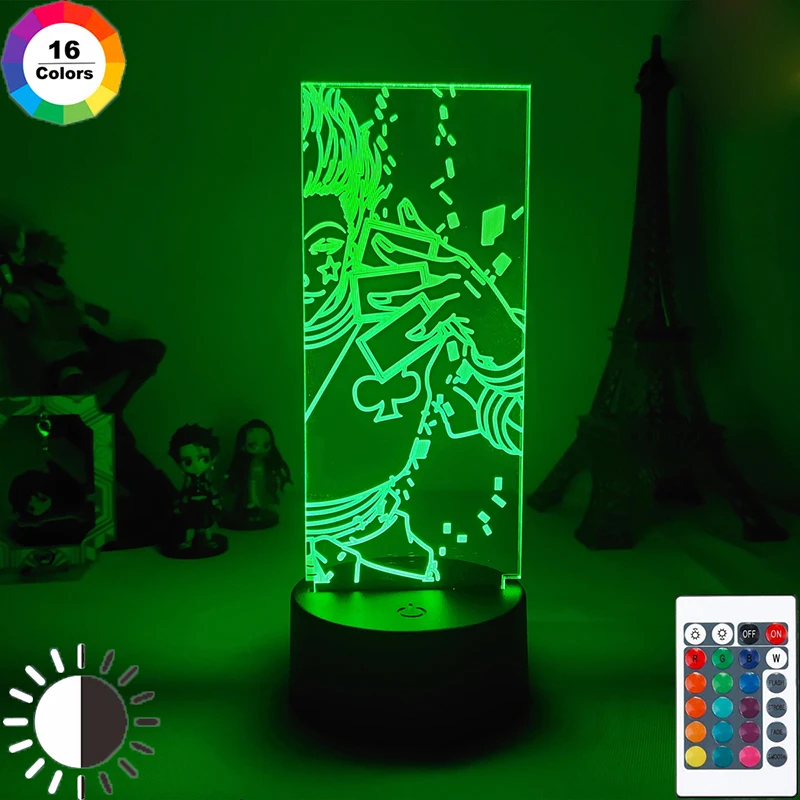 

Acrylic 3d Night Light Anime Hunter X Hunter Hisoka Lamp Gift 3D Led Color Changing Nightlight for Kids Bedroom Decoration Light