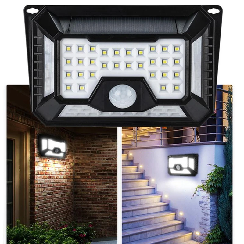 

66LED Solar Smart Sensor Light 270 Degree Wide Angle Outdoor Garden Lighting Waterproof Wall Mounted Sensor Solar Night Lamps