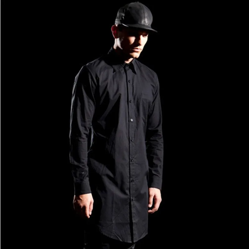 Мужская рубашка с длинными рукавами Повседневная Длинная индивидуализированная