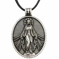 religious badge holy mary pendant virgin mary necklace catholic jewelry christmas gift