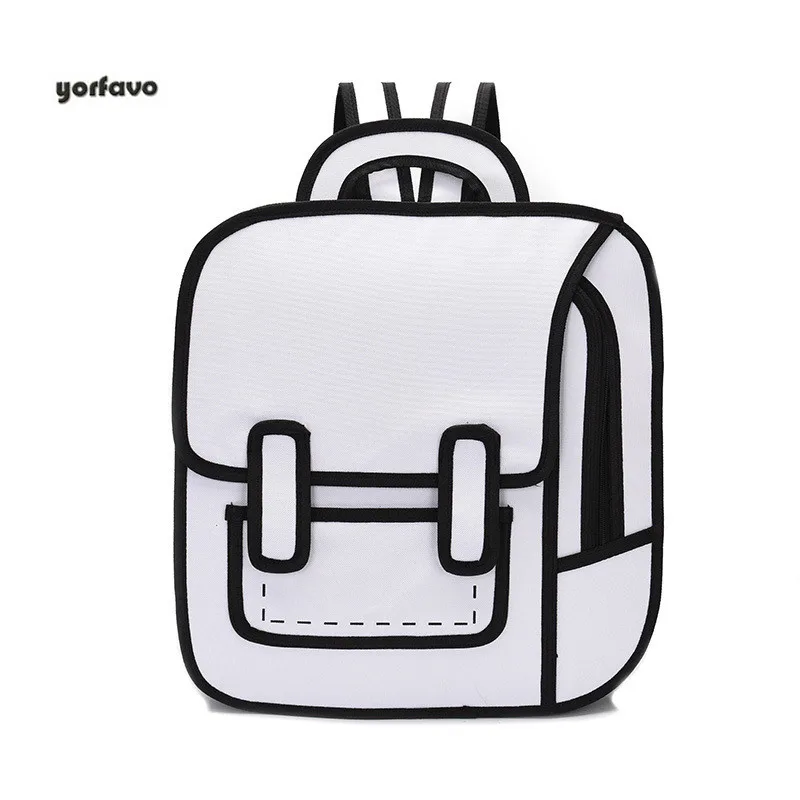 Рюкзак унисекс с 2D рисунком Модный женский рюкзак объемными рисунками из