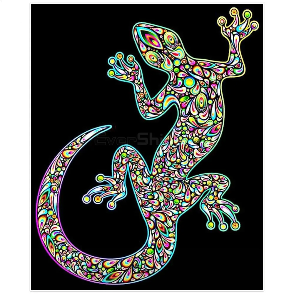 

5D Diamond Painting Full Square New Arrival Animals Pictures Of Rhinestones Diamond Embroidery Gecko Crystal Painting