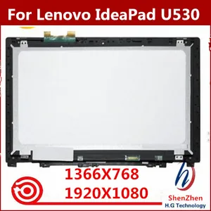 original 15 6 inch lcd touch screen for lenovo ideapad u530 lcd digitizer replacement assembly display frame free global shipping