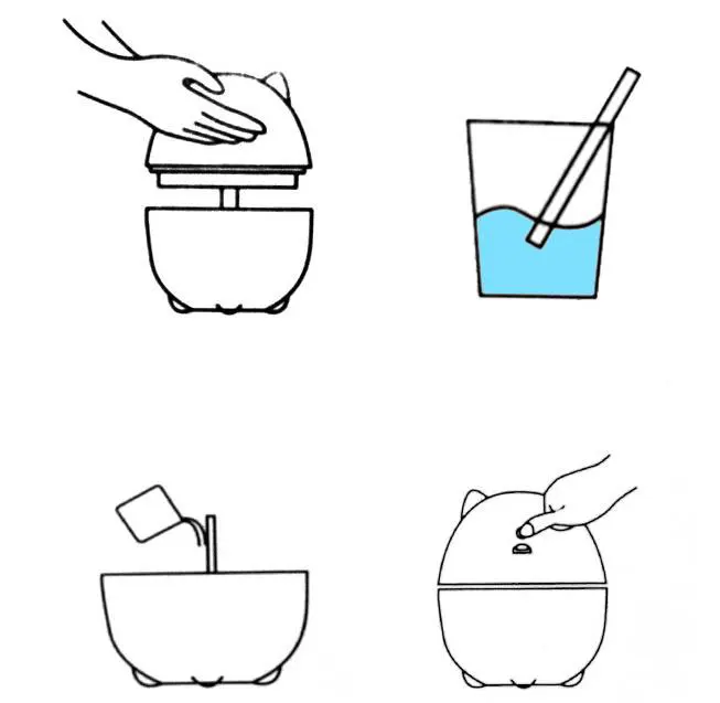 Мини увлажнитель 200 мл милый кот ароматерапия диффузор автомобильный освежитель