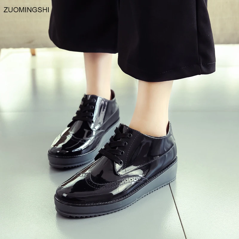 Женские галоши Новинка Модные женские резиновые сапоги Черные непромокаемые из