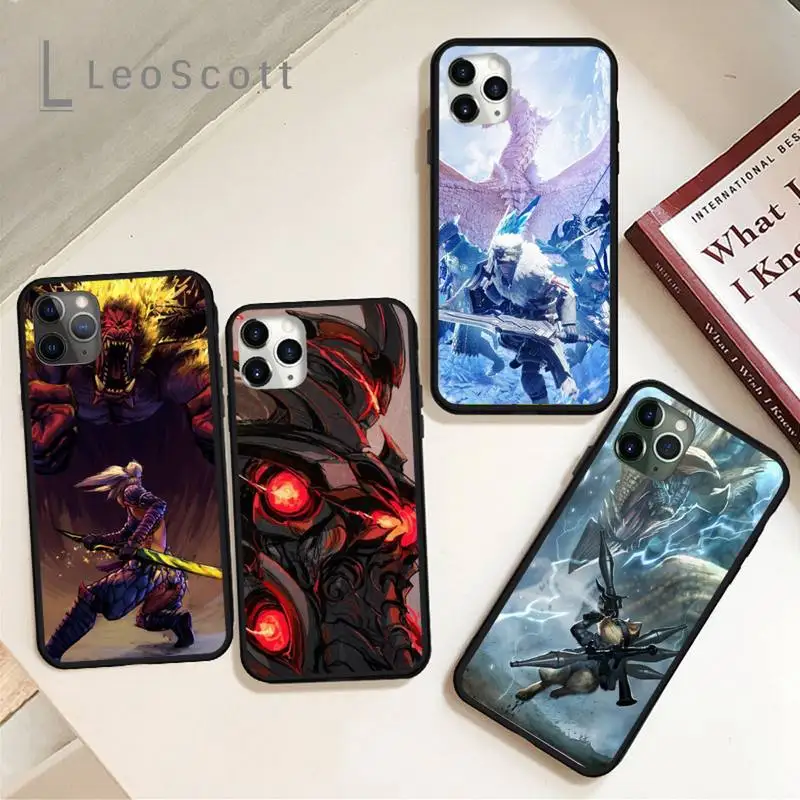 

Game hot Monster Hunter World Phone Cases for iPhone 11 12 pro XS MAX 8 7 6 6S Plus X 5S SE 2020 XR Soft silicone