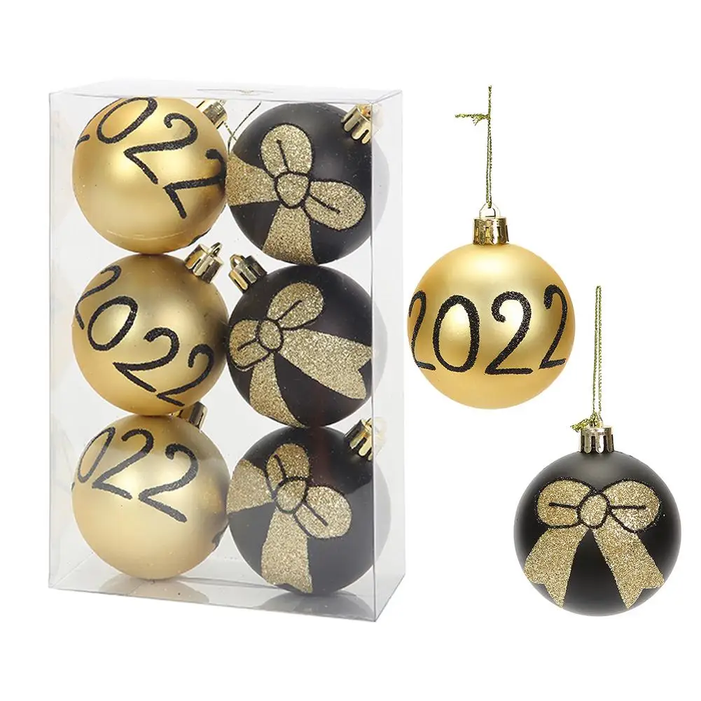 

6 шт., новогодние украшения для ёлки, 6 см