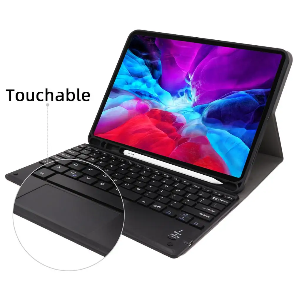 

Fashion Cover for iPad Pro11 Key Protector Pen Slot Colorful Backlit Bluetooth Keyboard Touchpad Keyboard