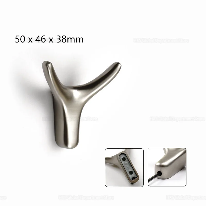 

4Pcs/Lot Zinc Alloy Nordic Antler Hook Hanger Clothes Wall Hook Coat Bag Hat Hanging Hooks Bathroom Kitchen Racks with Screws