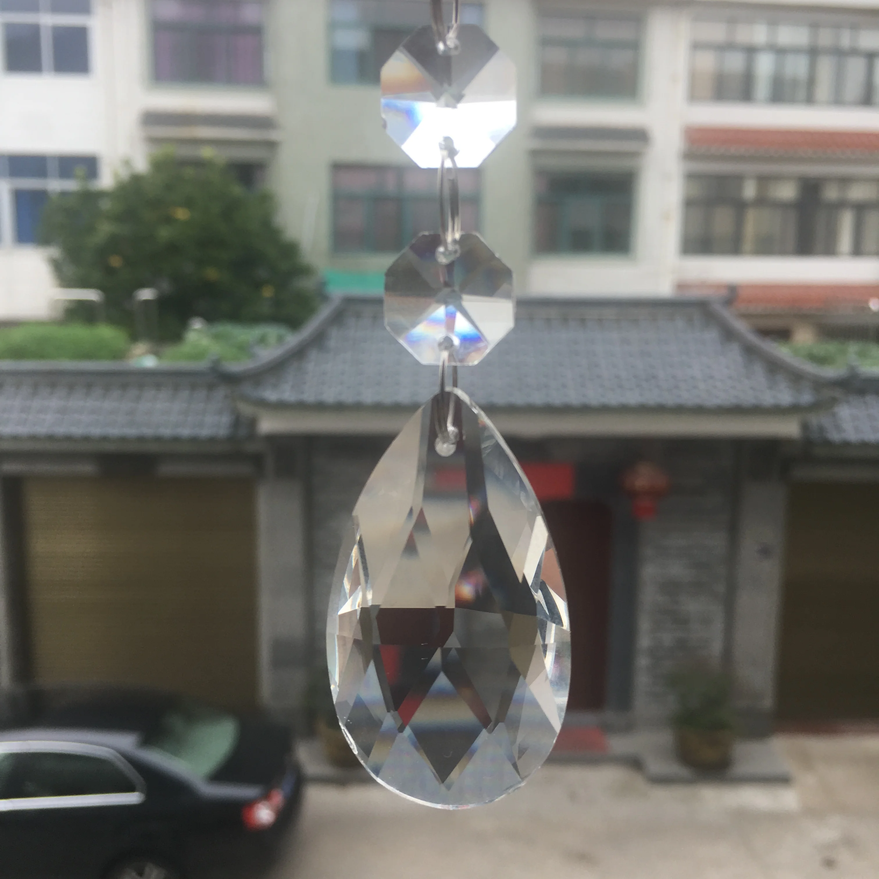 2 компл./Лот 50 мм фотосессия с восьмиугольными бусинами 14 Хрустальная Люстра