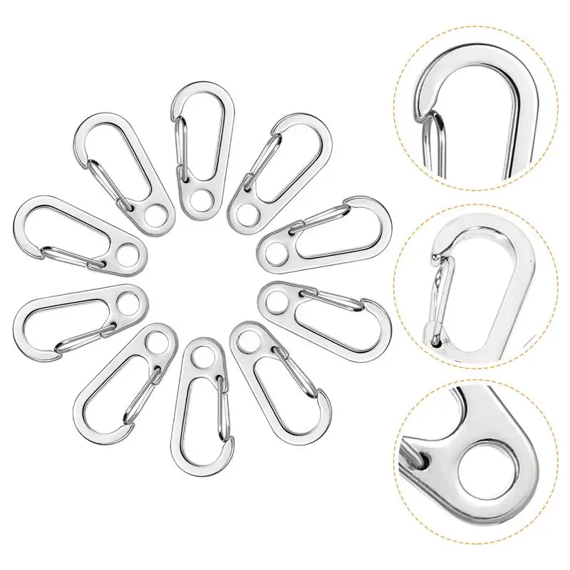 

10pcs Carabiner Sturdy Durable Prime Premium Key Ring Carabiner Hook for Camping