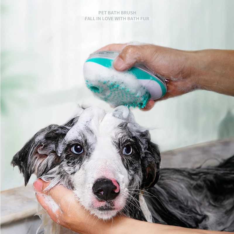 Pet Bath Brush Comb Silicone Dog SPA Shampoo Massage Puppy Shower Hair Removal Cats Cleaning Grooming Tool | Дом и сад
