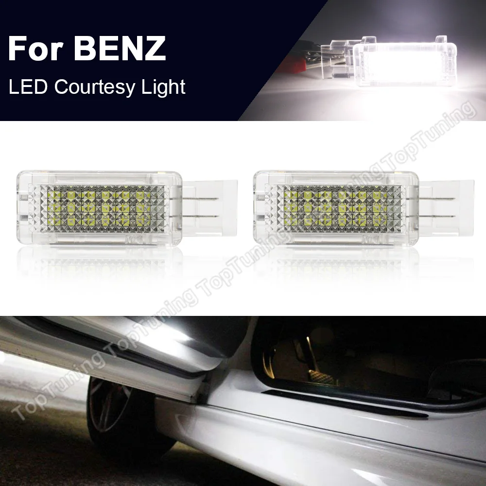 

For Benz R171 R199 W203 W209 Maybach W240 Viano W639 W176 W246 C117 X156 LED Courtesy Door Lamp Footwell Light 2PCS