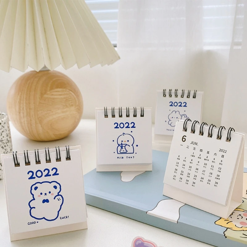

2022 Desktop Calendar Kawaii Calendar Countdown Calendar Self-discipline Punch in 365 Days Month for Home Office School