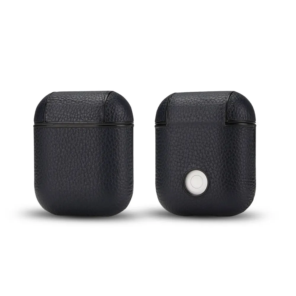 LISM чехол из натуральной кожи для Apple Airpods 1/2 противоударный ПК чехол для AirPods протектор для наушников Litchi шаблон чехол Капа
