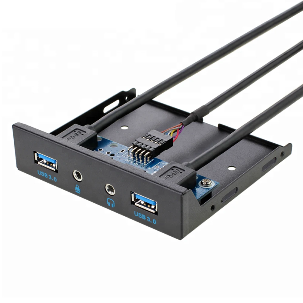 USB 3 0 2 порта 5 дюйма концентратор HD выход Передняя панель металлический микрофон