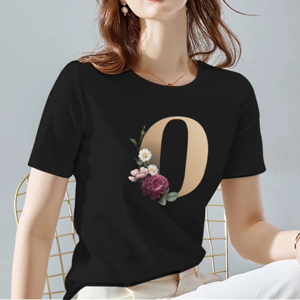 Модные Универсальные женские футболки Летние черные классические с круглым