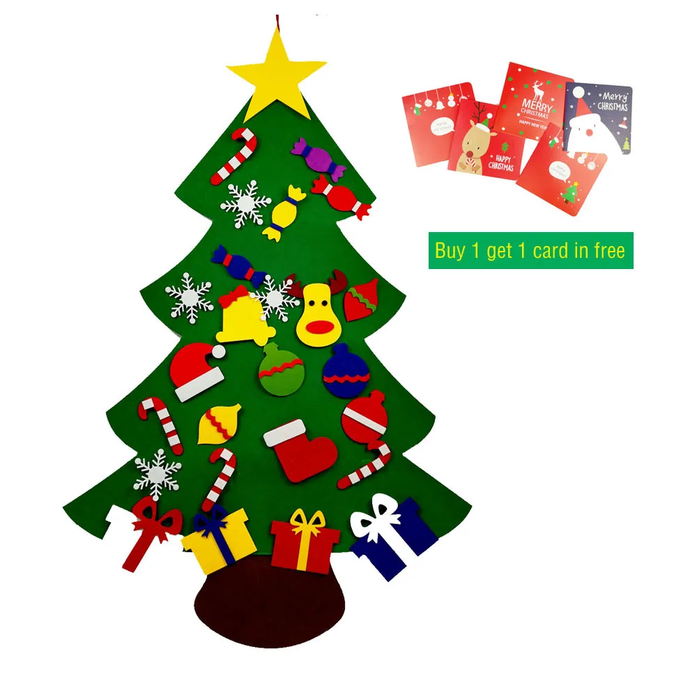 Утолщенные DIY войлочные Рождественские Елочные подарочные наборы для малышей