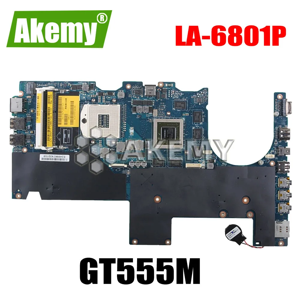 Для For DELL Alienware M14x R1 материнская плата P18G LA 6801P CN 0KNF1T KNF1T GT555M GPU для ноутбука