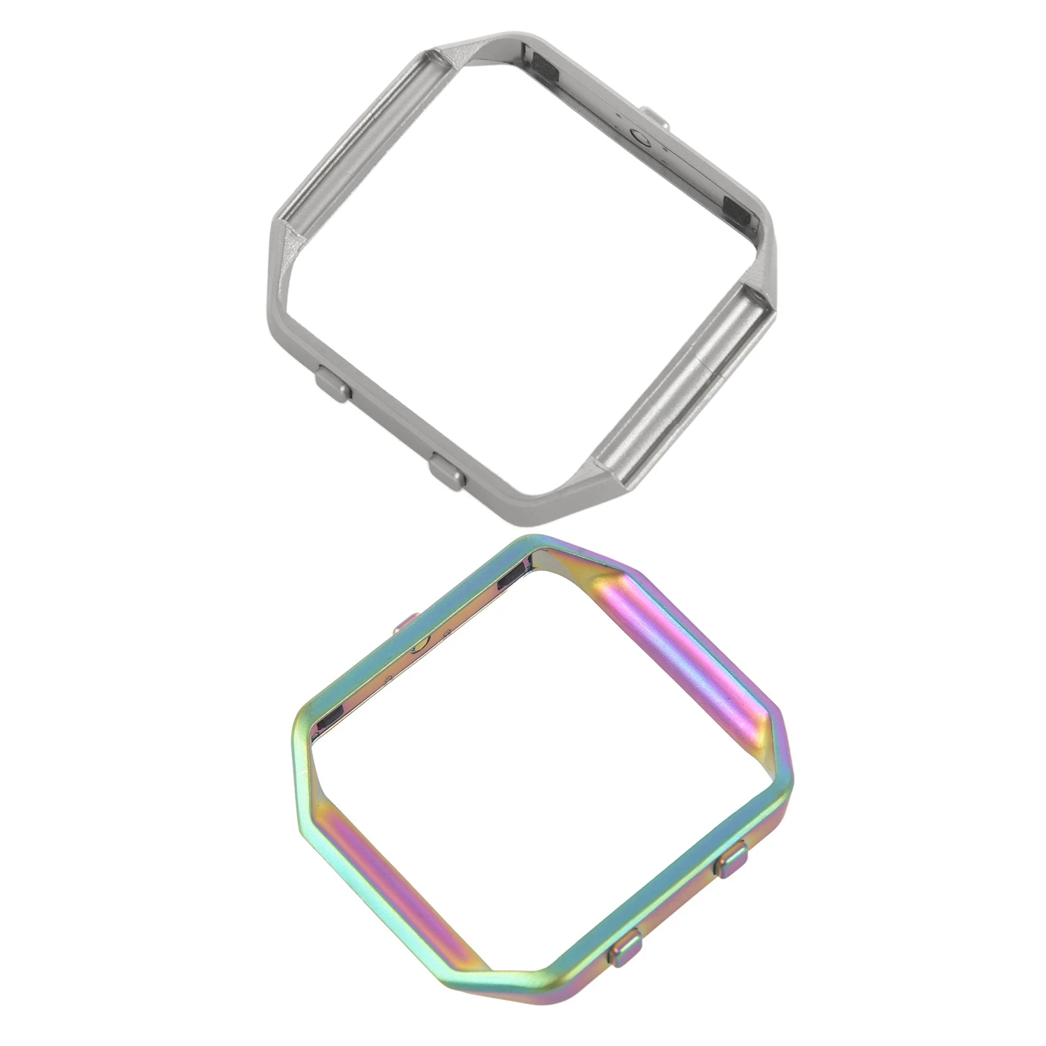 2x Stainless Steel Metal Watch Frame Holder Shell for Fitbit Blaze Smart Silver color & Colorful | Электроника