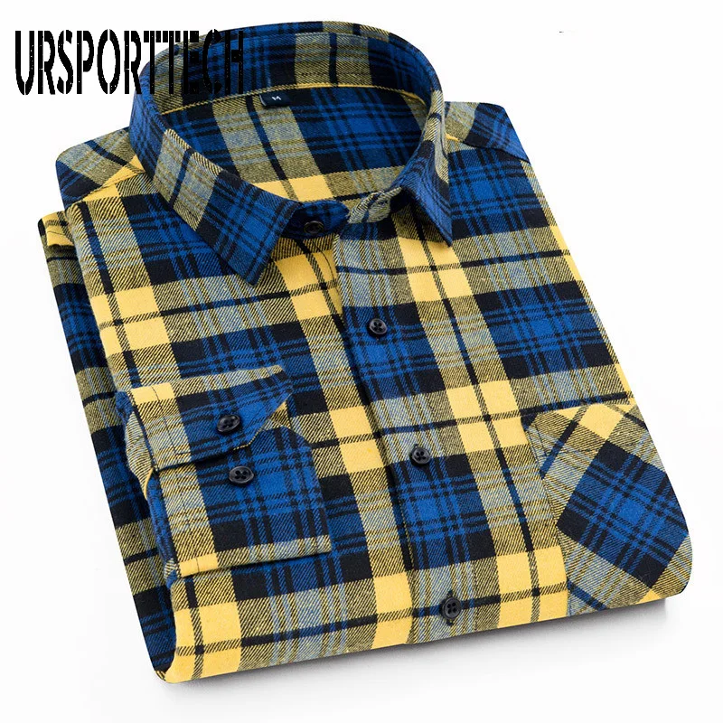 

Black And Red Plaid Shirt Men Autumn Winter Flannel Checkered Shirt Men Shirts Long Sleeve Chemise Homme Cotton Male Check Shirt