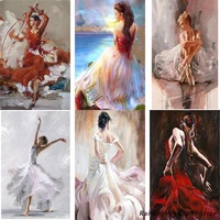5d diy diamond painting graceful ballerina girl embroidery full round square drill cross stitch female mosaic picture home decor