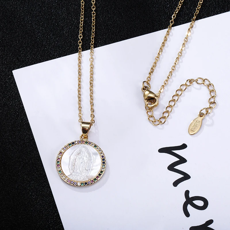 Женское ожерелье с подвеской Дева Мария из нержавеющей стали|Ожерелья подвеской|