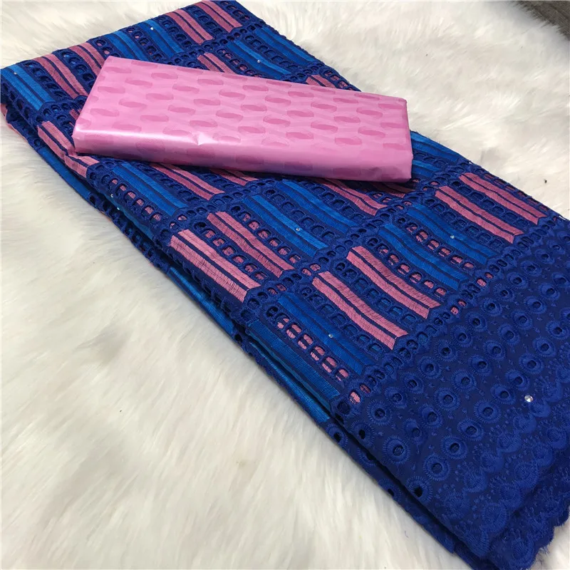 5 ярдов/комплект африканская ткань Базен Riche Brode со швейцарской хлопковой вуалью
