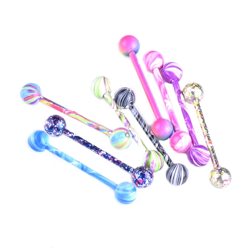 9 шт./компл. Разноцветные Женские Красочные из нержавеющей стали мяч пирсинг
