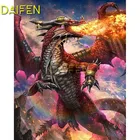 Полная круглая алмазная живопись, вышивка крестиком 5D, алмазная вышивка сделай сам, полноразмерная Алмазная мозаика с красным драконом, королевой, кружевная картина