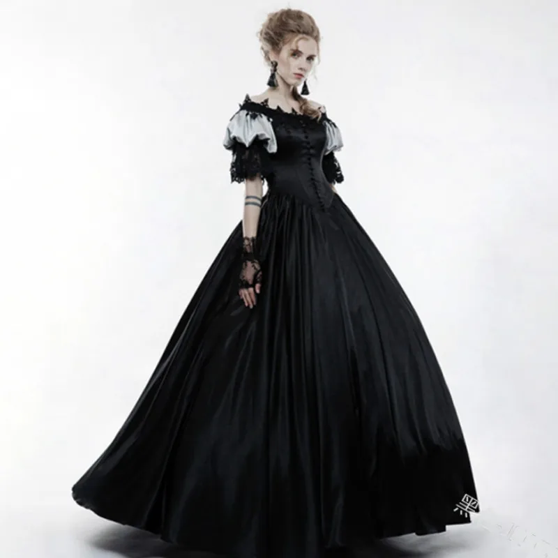 Женское платье принцессы для дворца и тонкое элегантное бальное с квадратным