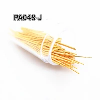 100pcs gold plated spring test pin pa048 j small round head outer diameter 0 48mm total length 12mm pcb test pin