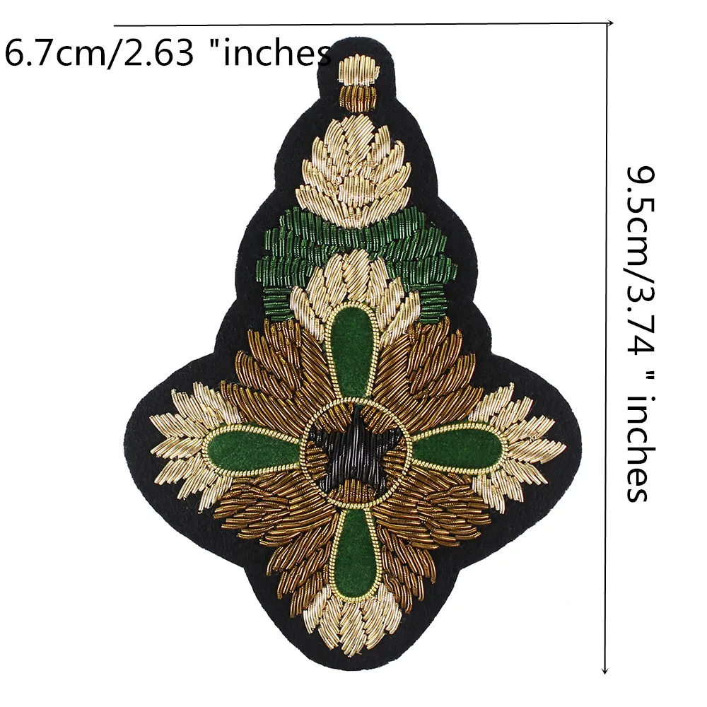 Индийская шелковая Корона пчела крест значки слитка проволока Аппликация из