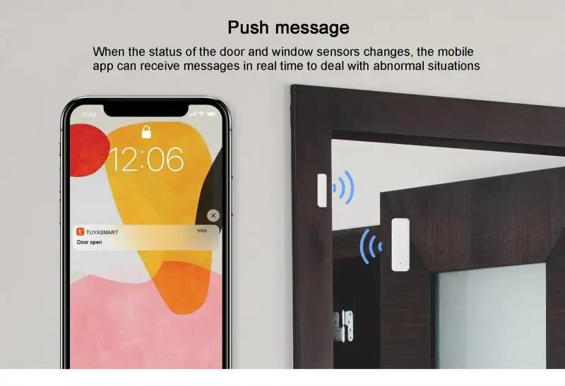 

Tuya Smartlife Wireless Smart Window And Door Sensor Alarm Detectors Home Alarm Compatible With Alexa Google Home Tuya APP