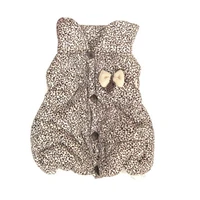 hot sale new children clothing autumn and winter infant thermal leopard print vest wadded jacket child vest for girls warm coat