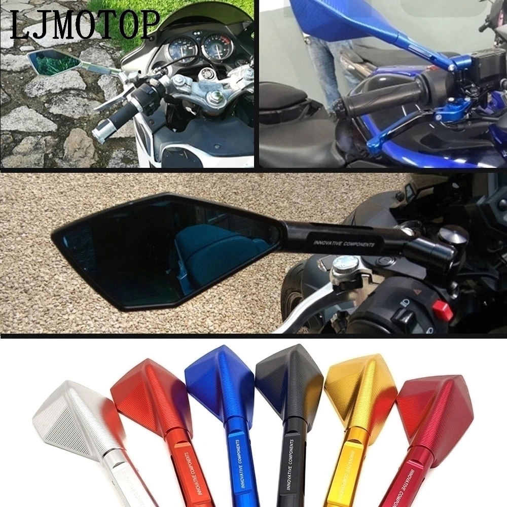 

Universal Motorcycle Rearview Mirror Moto side Mirrors CNC black For Kawasaki KX65 KX85 KX125 KX250 KX250F KX450F KX100 KLX125