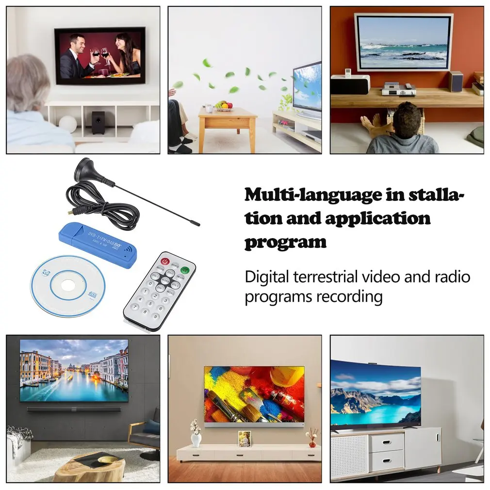 Sdr + Dab Fm Tv Dvb-T Stick Rtl2832U R820T2 ТВ-карта ресивер Usb 2 0 цифровой ТВ-тюнер Dongle | Электроника