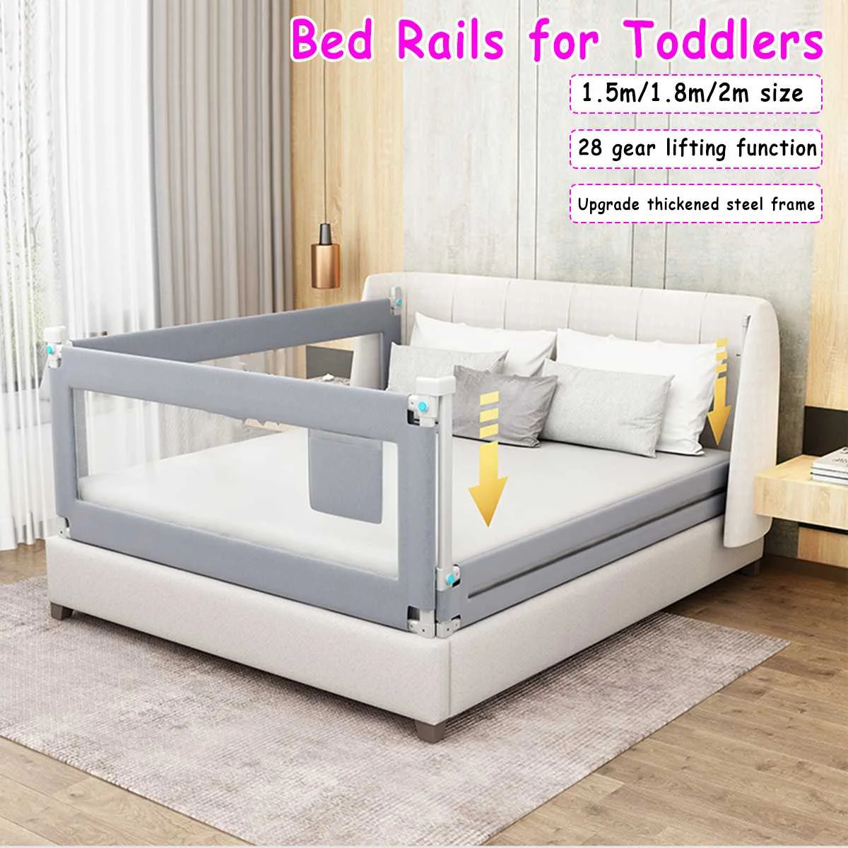 

Baby Playpen Bed Safety Rails for Babies Children Fences Fence Baby Safety Gate Crib Barrier for Bed Kids for Newborns Infants