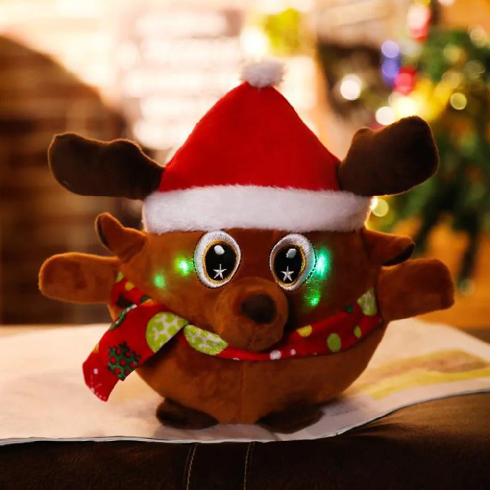 Санта Клаус электрическая игрушка забавная кукла с светильник музыка лося