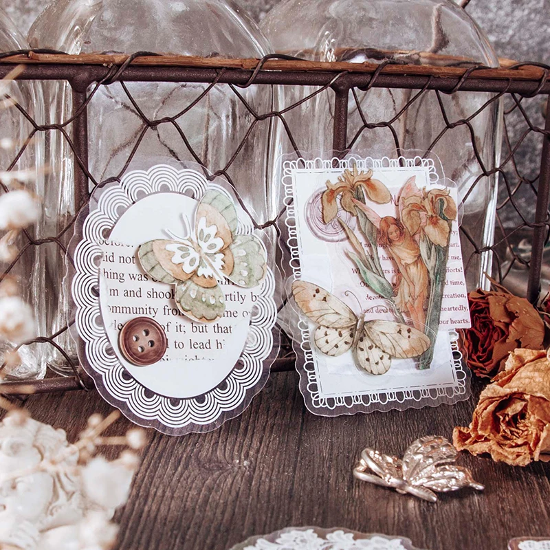 Yoofun 30pcs/pack Lace Stickers for Scrapbooking Decorative Snow Flowers Frame White Cardstock Gift Album Card Making DIY - купить по