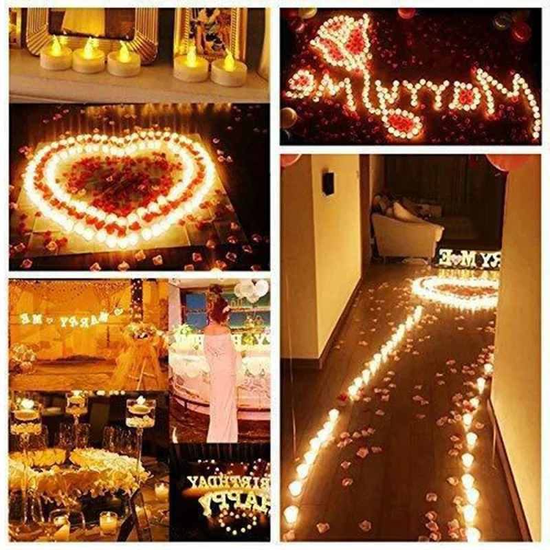 12 шт. беспламенные вольные свечи в форме батареи Мерцающий СВЕТОДИОДНЫЙ