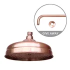 8-дюймовая круглая винтажная Ретро насадка для душа в ванную комнату, античная красная медная душевая распылитель, насадка для душа в ванную комнату zsh054