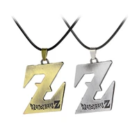 lucky letter z zigzag japanese anime character logo men pendant necklace love woman mother girl gift wedding blessing jewelry