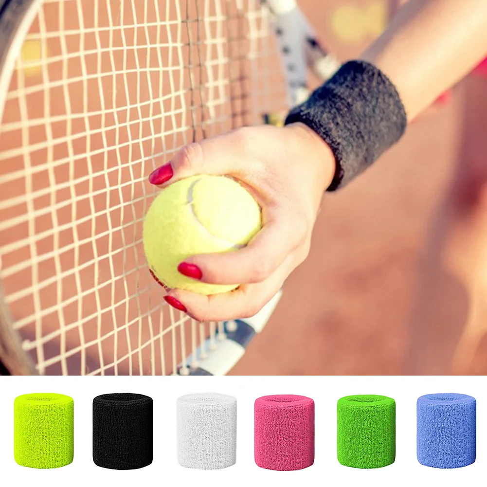 

1PCS Colored Cotton Unisex Sports Sweat-proof Wristband Wristband Running Badminton Basketball Protective Gear Sports Wrist
