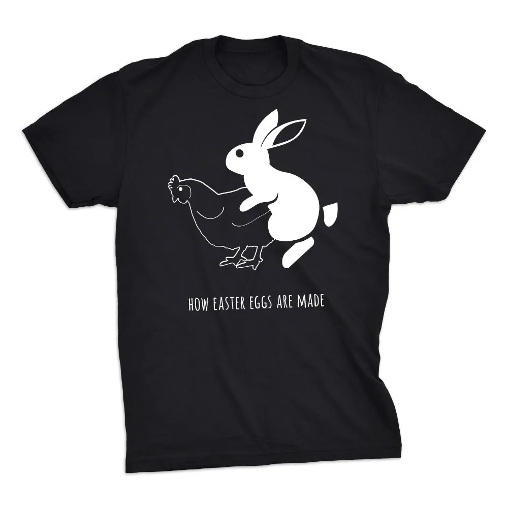 Men How Easter Eggs Are Made T Shirt Funny Bunny Chicken Tee for Guys 2020 Men Fashion O-Neck Homme Create T Shirt