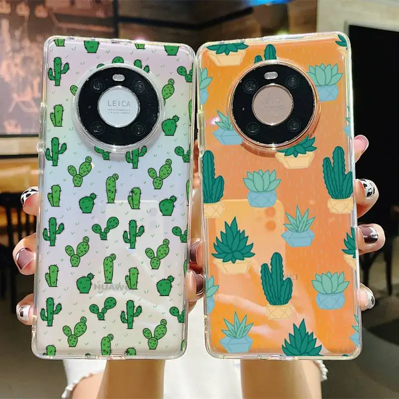 

Luxury brand plant cactus flower pattern Phone Case For Huawei P20 30 pro lite Psmart 2019 Y5 6 7 Honor 8 10 i lite Mate 20lite