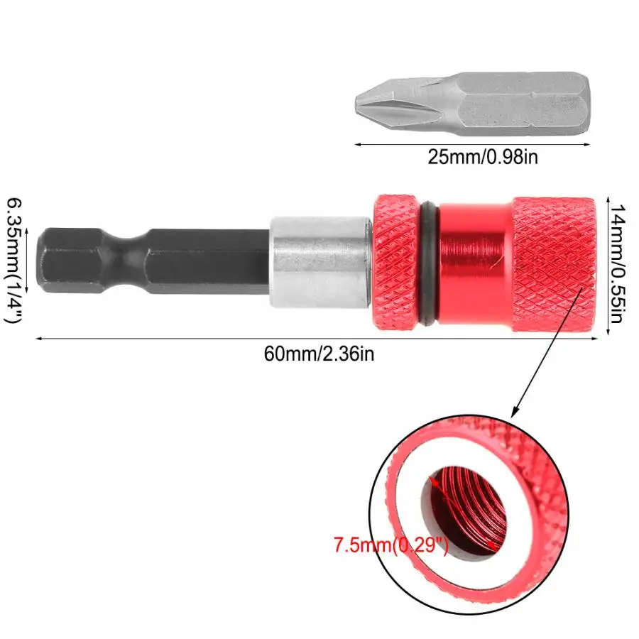 1/4 &quotотвертка бит держатель шестигранный магнитный удлинитель + для
