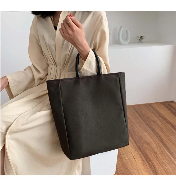 New fashion simple leisure Tote Bag student schoolbag large capacity canvas briefcase