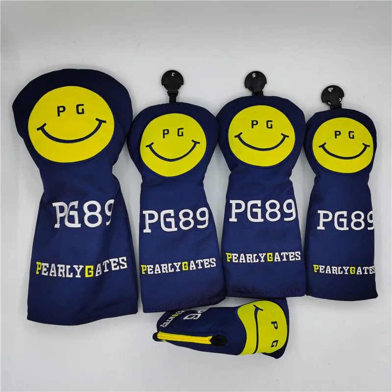 Чехлы для гольфа PG89 Smiley деревянные водителя железные клюшек нейлоновые головы 3