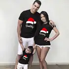 Хлопковая футболка с Санта-Клаусом, семейная одинаковая футболка на Рождество, для мамы, дочери, папы, для девочек и мальчиков, топы